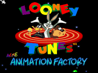 Acme Animation Factory title screen for Super Nintendo